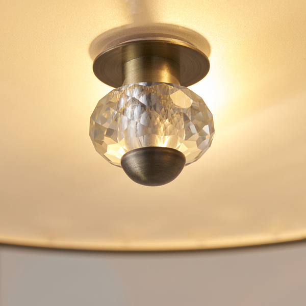 Lampa sufitowa glamour Hudson 70558 Endon kryształki crystals mosiądz