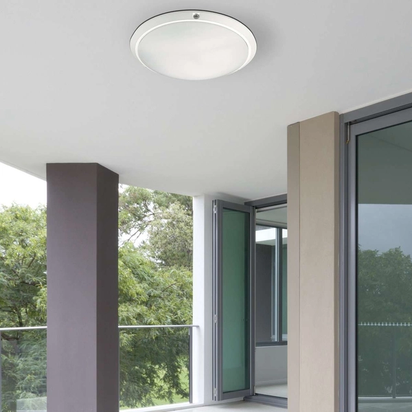 Zewnętrzna LAMPA sufitowa stropowa LENTIL 5810 Rabalux okrągła OPRAWA na taras kinkiet outdoor IP54 biały