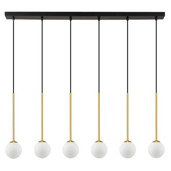 Molekułowa lampa wisząca CHAO LE44269 nad stół czarny złoty biały
