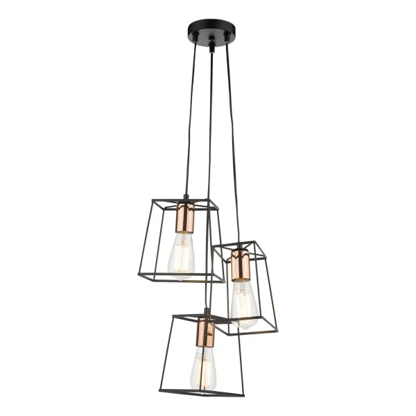 Zwisająca lampa nad stół Tower TOW0322 loftowa czarna miedziana