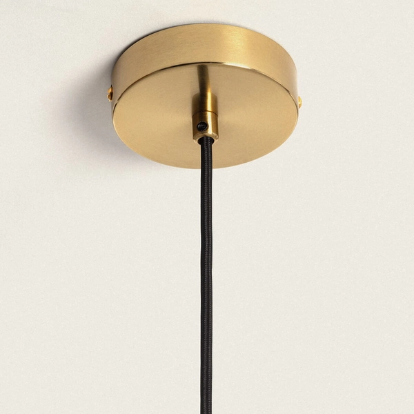 Wisząca lampa kula Lazzur ABR-LWL-E27 Abruzzo metal szkło biały złoty