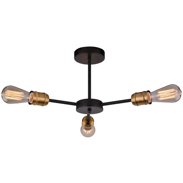 Lampa sufitowa GOLDIE 33-55750 industrialna żarówki sticks patyna czarne