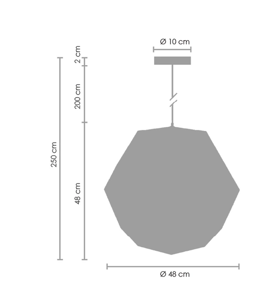 Lampa wisząca Futuri star ST-5001 L GOLD L Step gemoetryczna złota