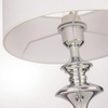 Klasyczna LAMPA stołowa ABU DHABI T01413WH Cosmolight abażurowa LAMPKA biurkowa stojąca do przedpokoju biała