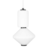 Nowoczesna lampa wisząca Akiko do salonu LED 16W 3000K czarna biała