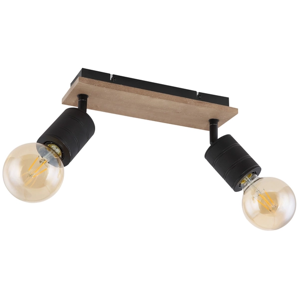 Lampa sufitowa JOSELLA 54033-2 Globo reflektorki czarne drewno