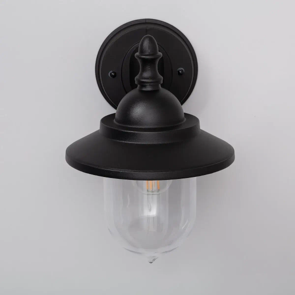 Lampa ścienna Gardena Clasica ABR-KZKGN-C-E27 Abruzzo IP44 latarnia czarny