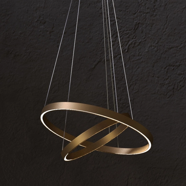 Metalowa lampa wisząca Rim MOD058PL-L74BS4K LED 88W 4000K mosiądz