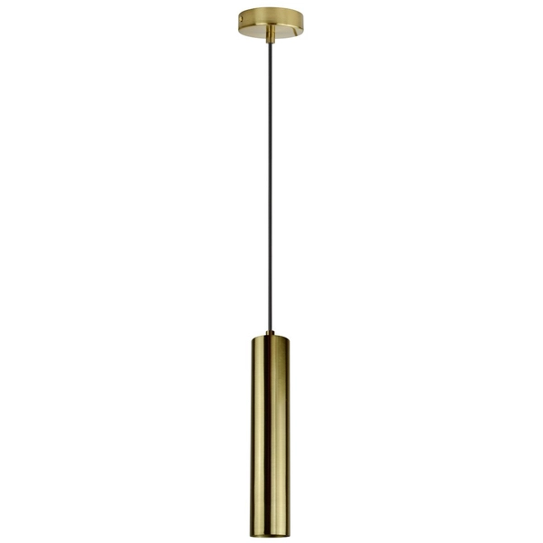 Minimalistyczna LAMPA wisząca NAPOLI 318701 Polux metalowa tuba do kuchni złota