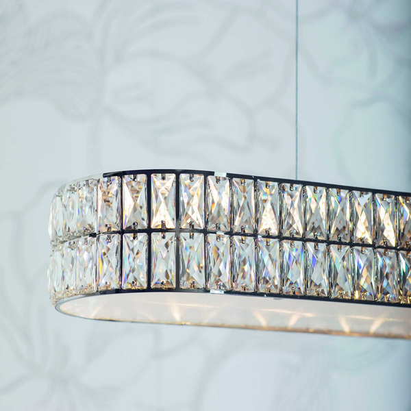 Wisząca lampa Verina 76514 Endon LED 5W 3000K kryształ przezroczysty chrom