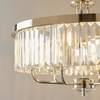 Żyrandol glamour L&-190263 Light& szklane kryształki nikiel