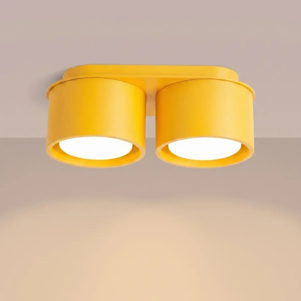 Podwójna lampa sufitowa MODO żółta SL.2475 2xGx53 metalowa tuba
