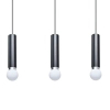Potrójna lampa wisząca nad wyspę Macera PND-33849-3-BK czarna biała