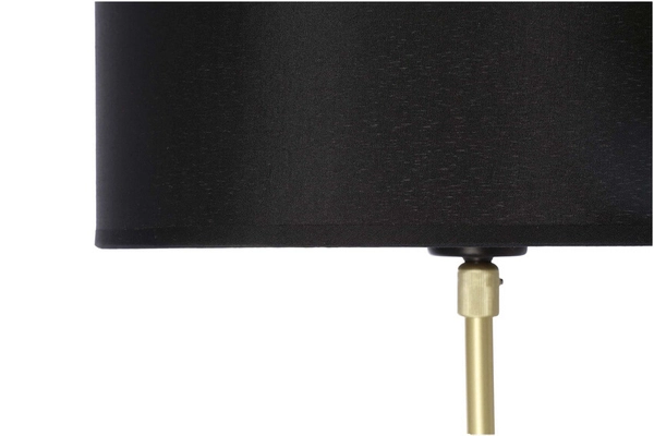 Elegancka lampa podłogowa Tegola do sypialni czarna złota