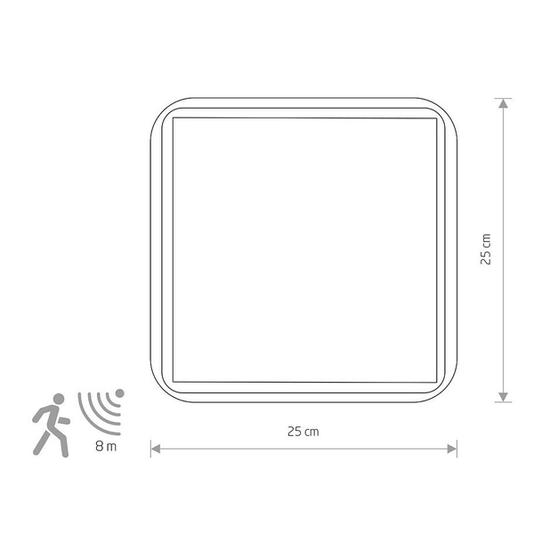 Natynkowa lampa zewnętrzna Tahoe czujnik ruchu plafon biały