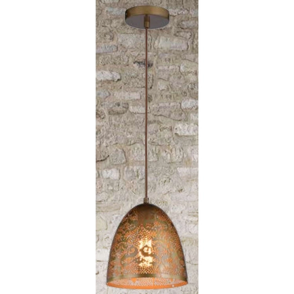Wisząca orientalna lampa SFINKS 31-43306 ażurowa z wzorkami patyna