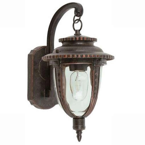 Elewacyjna LAMPA zewnętrzna St Louis STL2-M-WB Elstead ścienna OPRAWA retro latarenka do ogrodu outdoor IP44 brąz przezroczysta