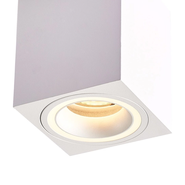 Sufitowy downlight minimalistyczny Bima kostka biała