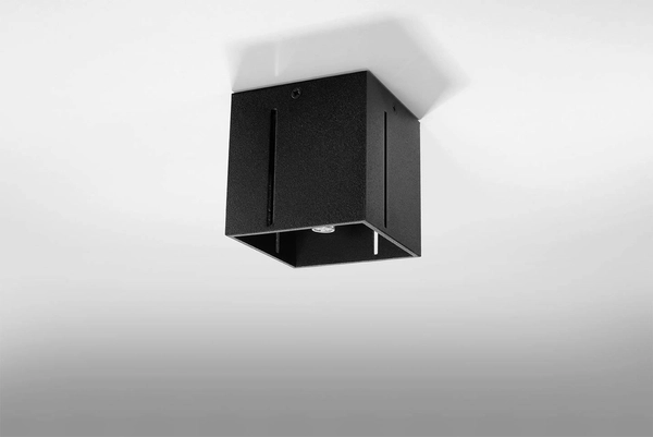 Plafon LAMPA sufitowa SL.0400 metalowa OPRAWA kwadratowa kostka cube czarna
