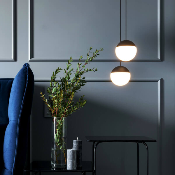 Lampa kulista wisząca Mica ABR-LW-MIC-C LED 9W 2700K do sypialni czarna