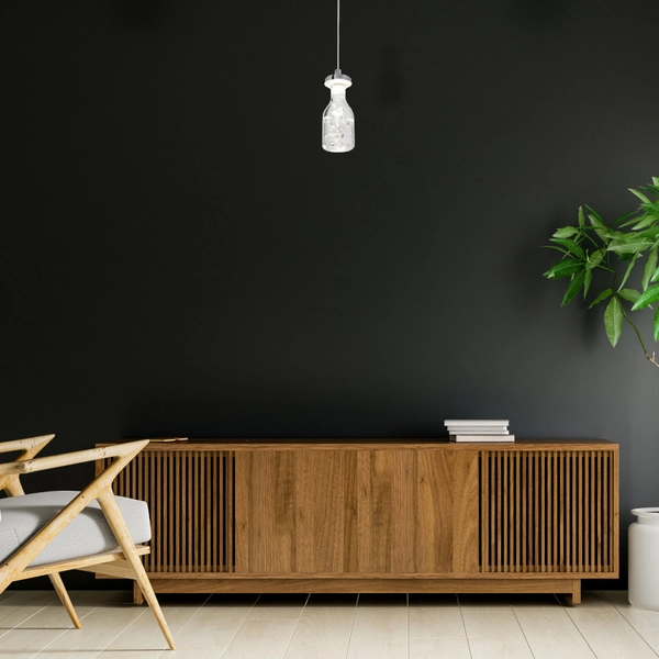 LAMPA wisząca BOTTLE ML431 Milagro zwis OPRAWA LED 5W 4000K butelka bottle chrom przezroczysta