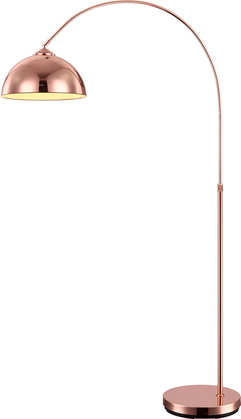 Podłogowa lampa Art Deco NEWCASTLE 58227C Globo metal miedziana