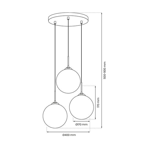 Wisząca lampa Reflex MLP8416 kaskada przydymiona złota