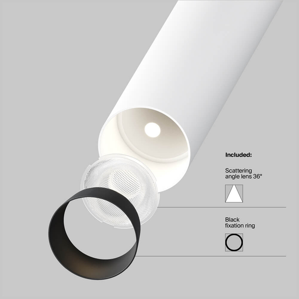Podłużna lampa sufitowa Focus C140RS-L200-7W3K-W LED 7W 3000K biała