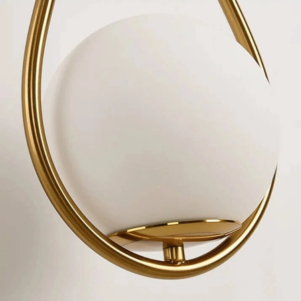 Szklana lampa na ściane Milano ABR-KA-G9 Abruzzo kula złoty biały