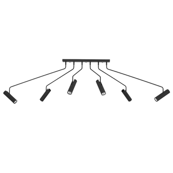 Pająk lampa sufitowa Eye 6505 czarna do sypialni z regulacją