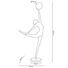 Podłogowa lampa Human Ballerina MSE010100359 Moosee metalowa czarna