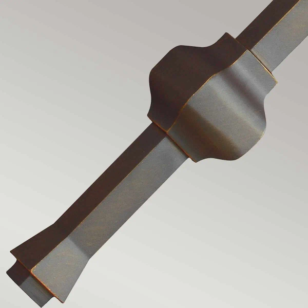 Kinkiet LAMPA ścienna Teva FE-TEVA1-ANBZ Elstead FEISS abażurowa OPRAWA klasyczna prostokątna brąz biała