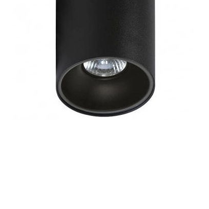 Spot LAMPA sufitowa AZ.GM4103 BK RULLO NERO okrągła OPRAWA metalowa DOWNLIGHT natynkowy rullo nero czarny
