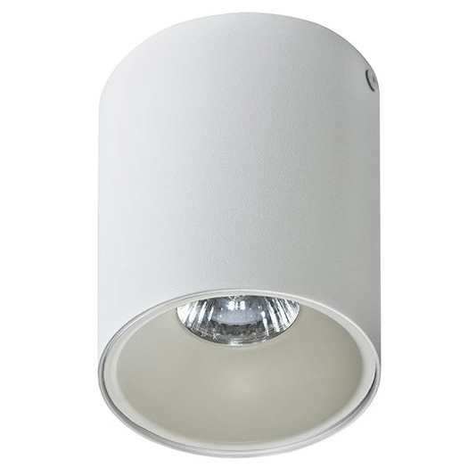 Spot LAMPA sufitowa RULLO AZ.GM4103 WH/ALU RULLO BIANCO ALUMINO okrągła OPRAWA metalowa DOWNLIGHT natynkowy biały