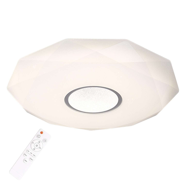 Plafon LAMPA sufitowa DIAMOND 313492 Polux geometryczna OPRAWA natynkowa LED 24W 3000K - 6500K do łazienki biała