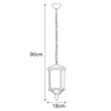 Zewnętrzna lampa wisząca Chicago K-8216 Kaja IP44 metalowa szklana czarna