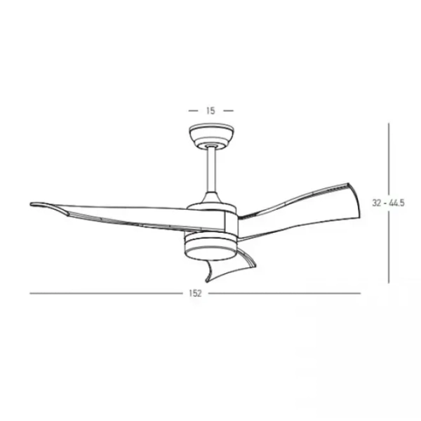 Wentylator sufitowy 23003 czasomierz tryb nocny IP44 biały
