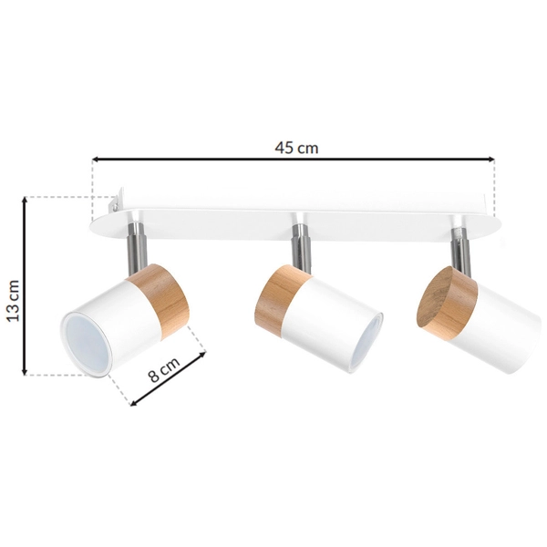 Reflektorowa LAMPA sufitowa JOKER MLP6300 Milagro industrialna OPRAWA metalowe tuby regulowane białe