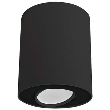 Lampa sufitowa metalowa oprawa tuba downlight czarna SET OUTLET