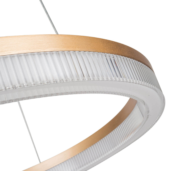 Lampa wisząca ring Midway LP-033/1P L GD Cristal Triangle LED 50W złota