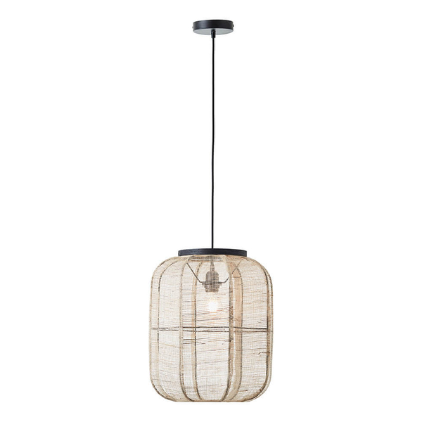 Wisząca lampa nad wyspę Zaire 101689 ażurowa  drewniana czarna