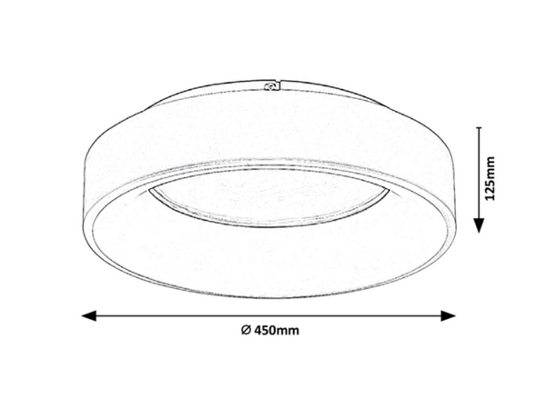 Plafoniera LAMPA sufitowa ADELINE 3928 Rabalux okrągła OPRAWA plafon LED 24W 3000K - 6000K z pilotem szary