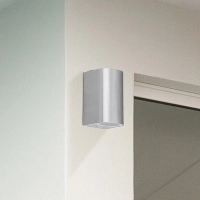 Kinkiet LAMPA elewacyjna CHILE 8034 Rabalux metalowa OPRAWA zewnętrzna IP44 outdoor aluminium szczotkowane