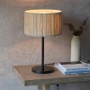 Abażurowa lampa stołowa Longshore 101693 boho beżowa czarny