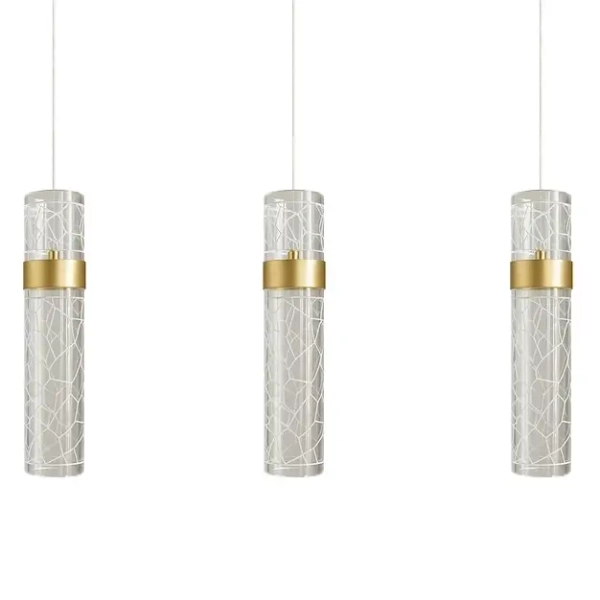 Potrójna wisząca lampa Lagos ML2246 LED 24W 4000K nad wyspę złoty