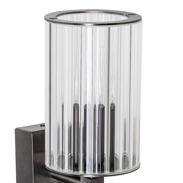 Kinkiet naścienny Aria 1230 rurka do holu szklana przezroczysty tytanowy