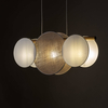 Zwisowa lampa nad stół Pulse 10005 monety japandi drewniana biała