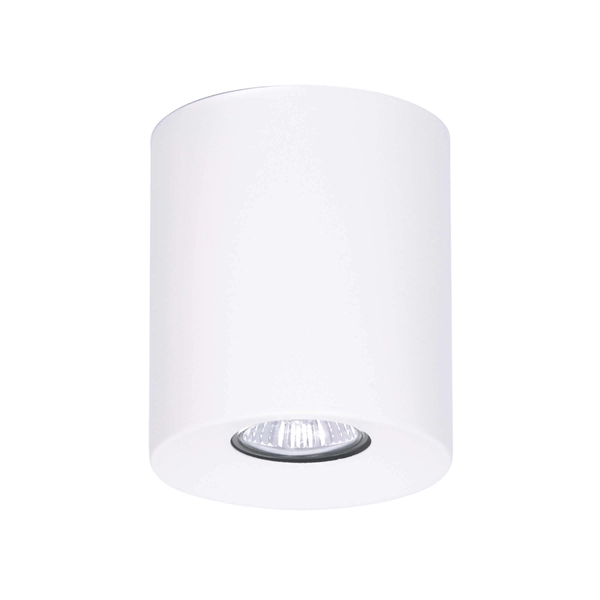 Downlight do salonu sufitowy Horn K-5131 Kaja metalowa tuba biała