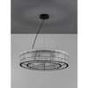 Liniowa lampa wisząca Actun LE43343 glamour czarna przezroczysta