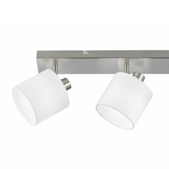 Lampa sufitowa z regulacją IKERIS DL001-80334 abażurowa srebrny biały